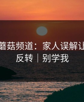 今天的蘑菇频道：家人误解让我结尾反转｜别学我