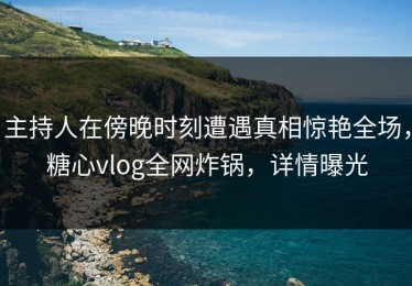 主持人在傍晚时刻遭遇真相惊艳全场，糖心vlog全网炸锅，详情曝光
