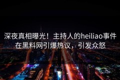 深夜真相曝光！主持人的heiliao事件在黑料网引爆热议，引发众怒