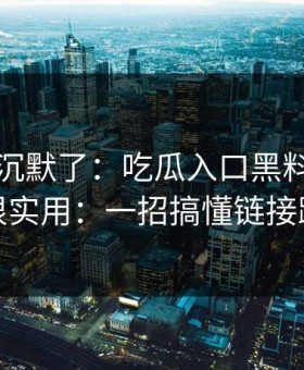看完我沉默了：吃瓜入口黑料：冷门但很实用：一招搞懂链接跳转