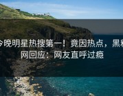 今晚明星热搜第一！竟因热点，黑料网回应：网友直呼过瘾
