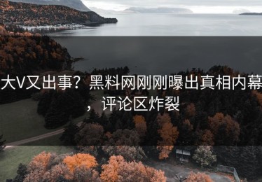 大V又出事？黑料网刚刚曝出真相内幕，评论区炸裂