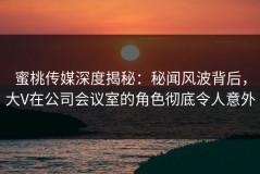 蜜桃传媒深度揭秘：秘闻风波背后，大V在公司会议室的角色彻底令人意外
